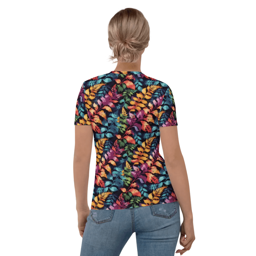 Fern Leaf Pattern All Over Print T-shirt product image (6)