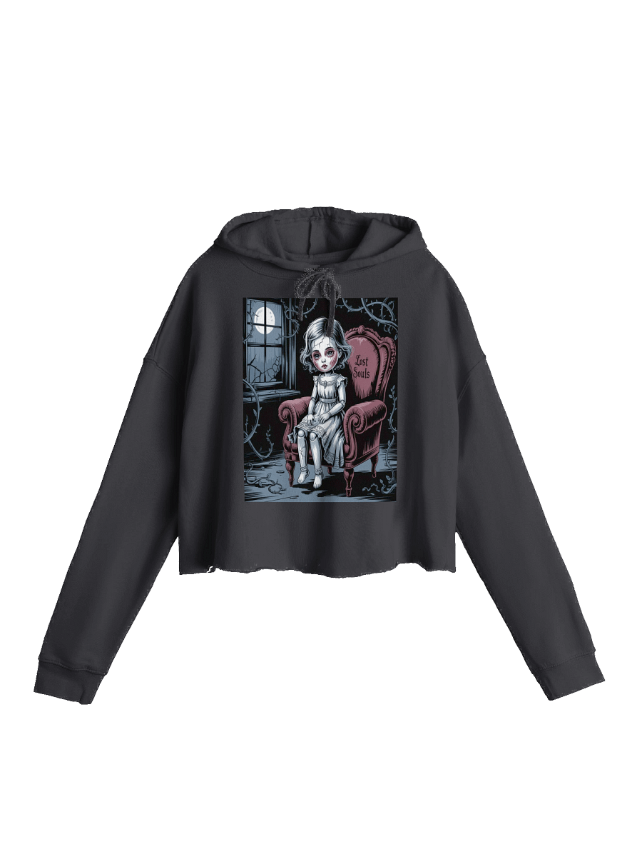 Midnight Veil Designs Gothic Women's Cropped Hoodie - Black, Sizes S-2XL product image (1)