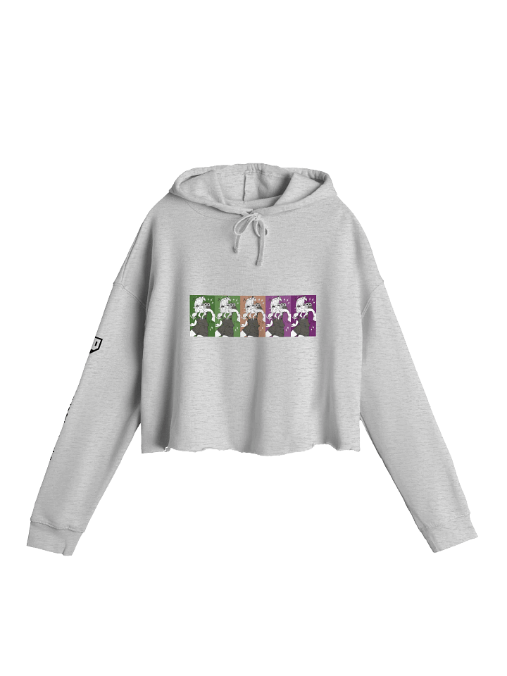 Northern Saw-whet Owl Lightweight Crop Hoodie (Light Colours) product image (1)
