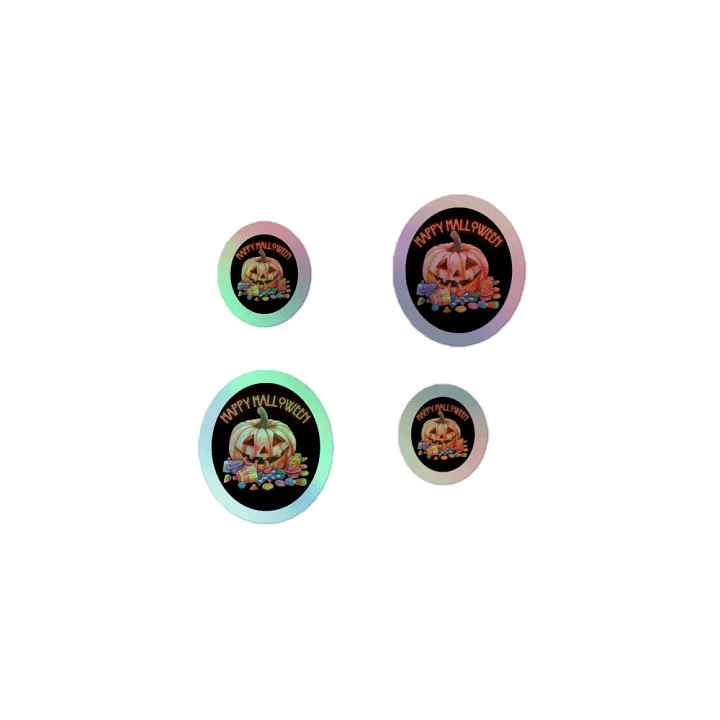 Happy Halloween Pumpkin Sweets Holo Stickers product image (1)