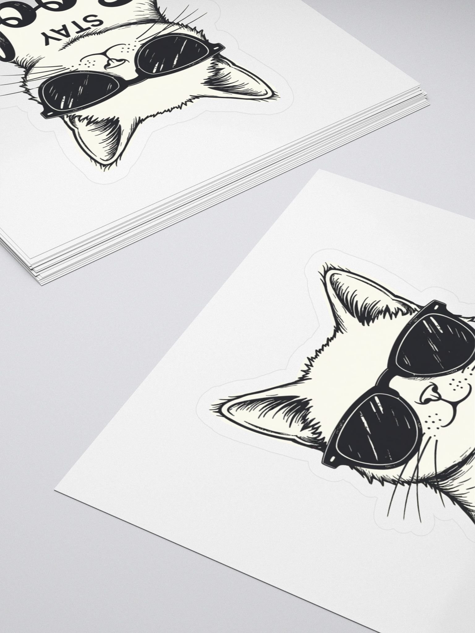 Cool Cat Sunglasses Kiss Cut Stickers product image (4)