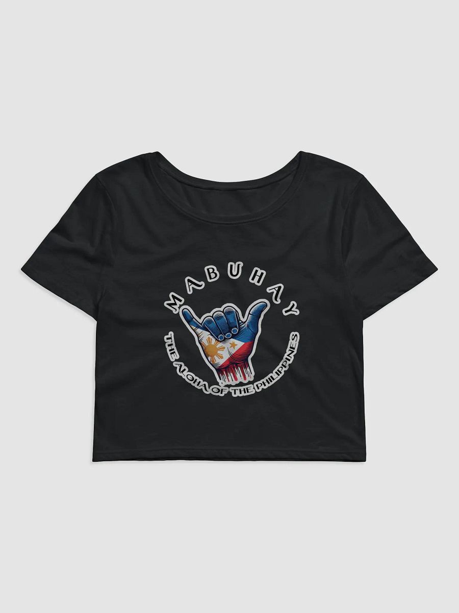 Women's Crop Tee: MABUHAY THE ALOHA OF THE PHILIPPINES - SHAKA HANG LOOSE VIBES FOR YOUR STYLE product image (2)