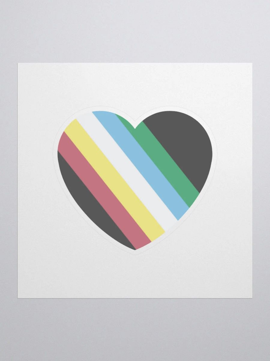 Disability Pride Heart Vinyl Sticker product image (1)