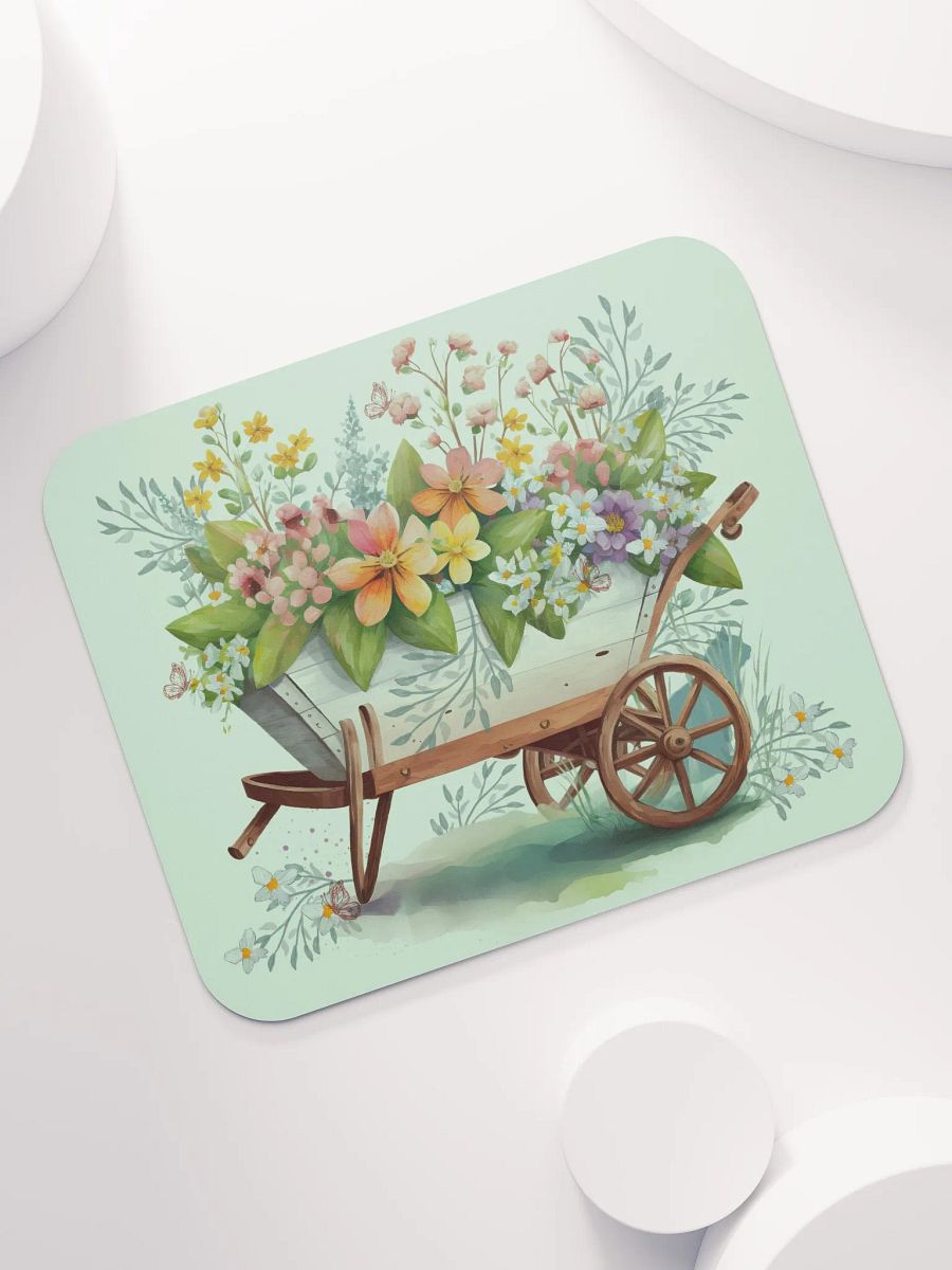 Old Wheelbarrow Full Of Flowers Mousepad product image (7)