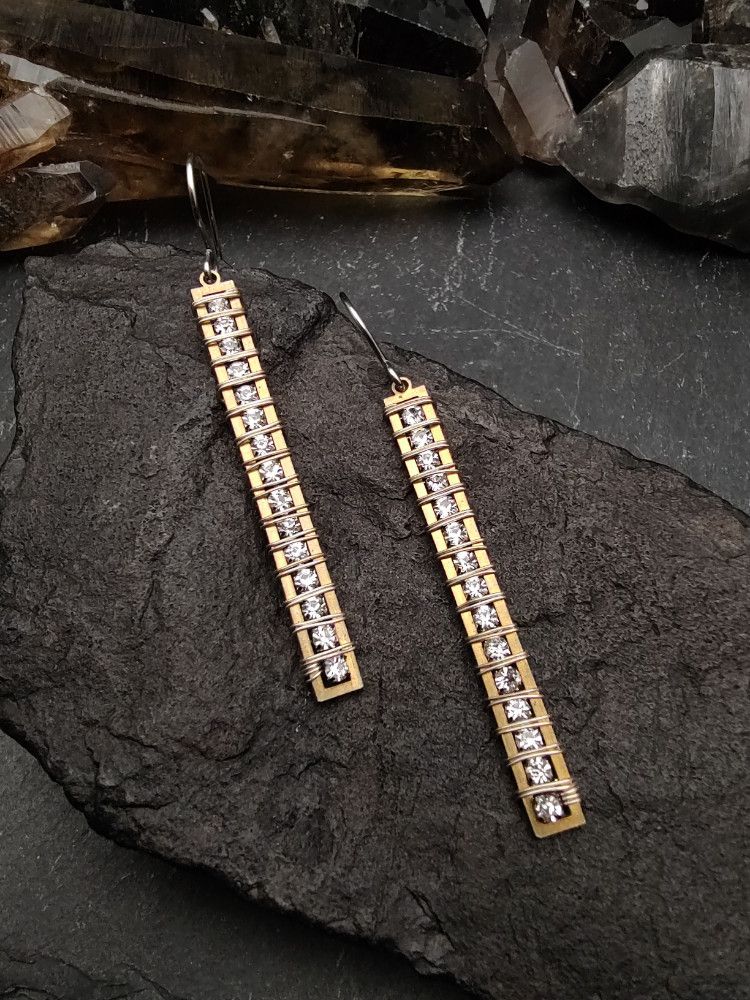 Earrings Brass Copper - Glimmer Stick product image (1)