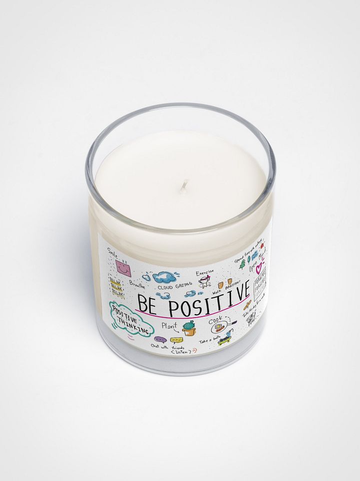 "Be Positive" Illustrated Soy Wax Candle product image (2)