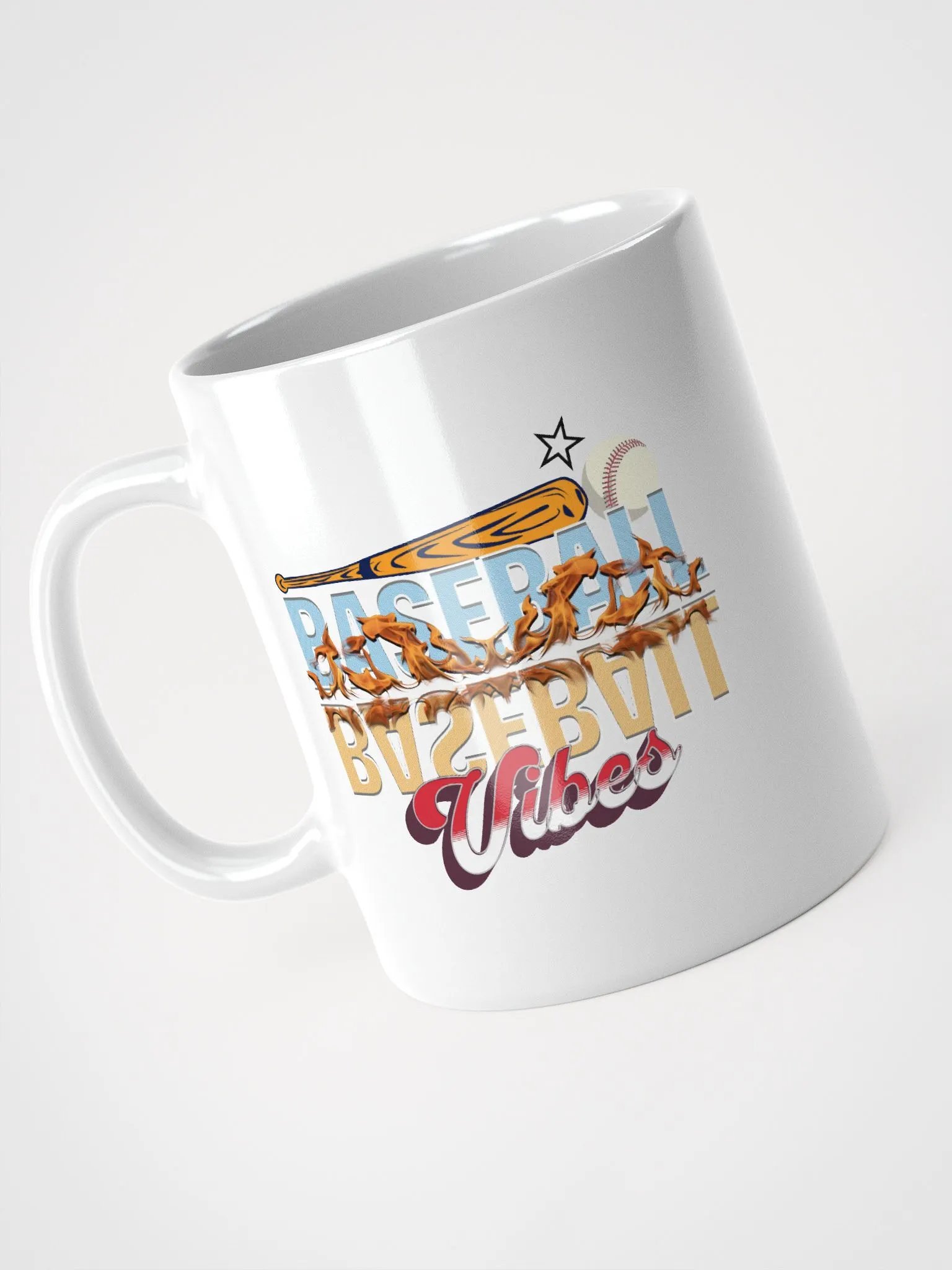 Baseball Flaming Vibes Mug product image (2)