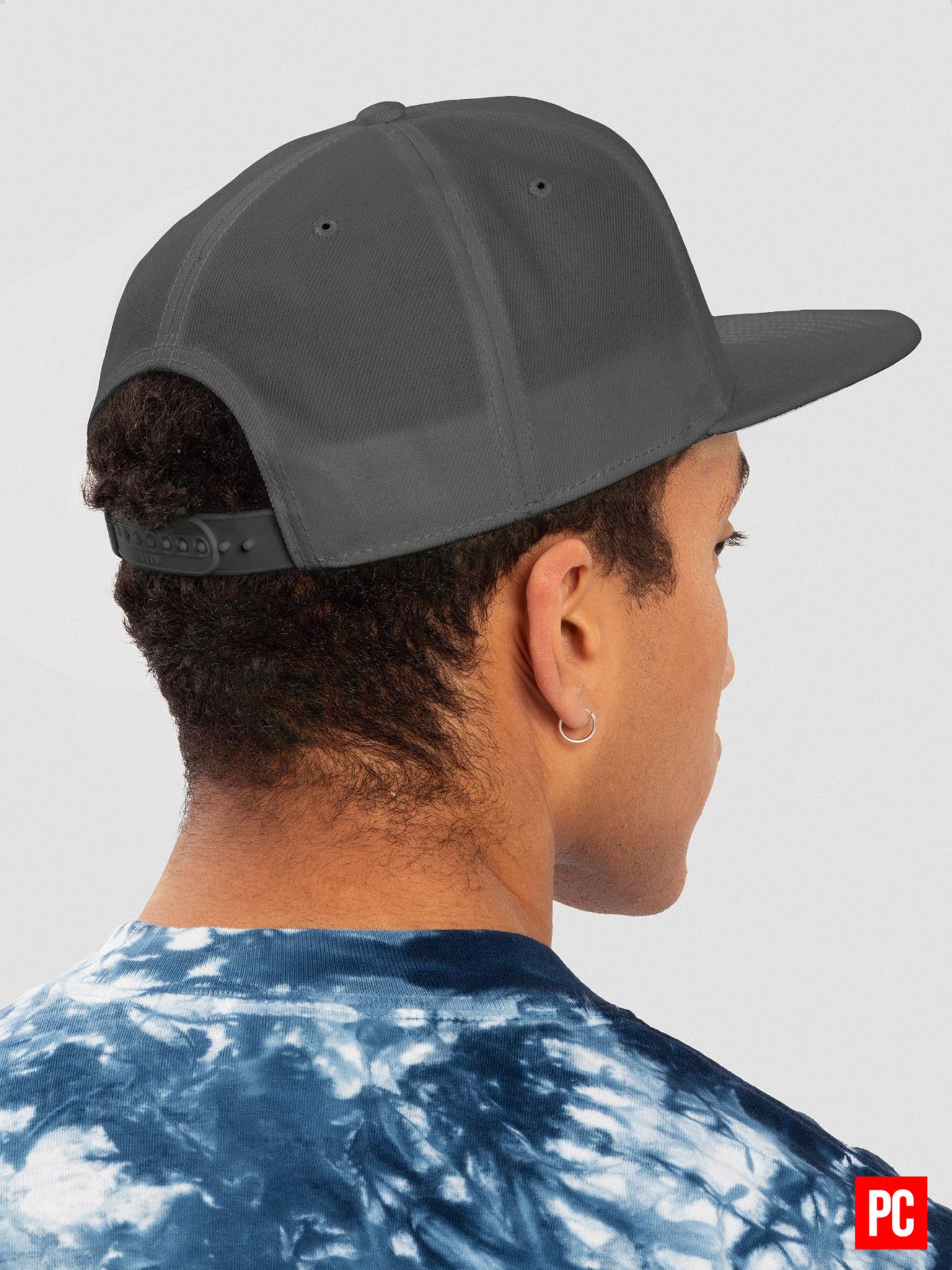 Plain Color Grey Wool Blend Snapback Cap product image (3)
