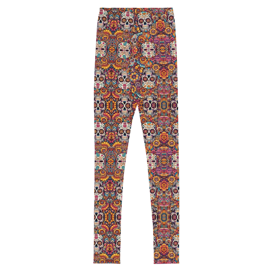 Fiesta Skulls Youth Leggings product image (3)