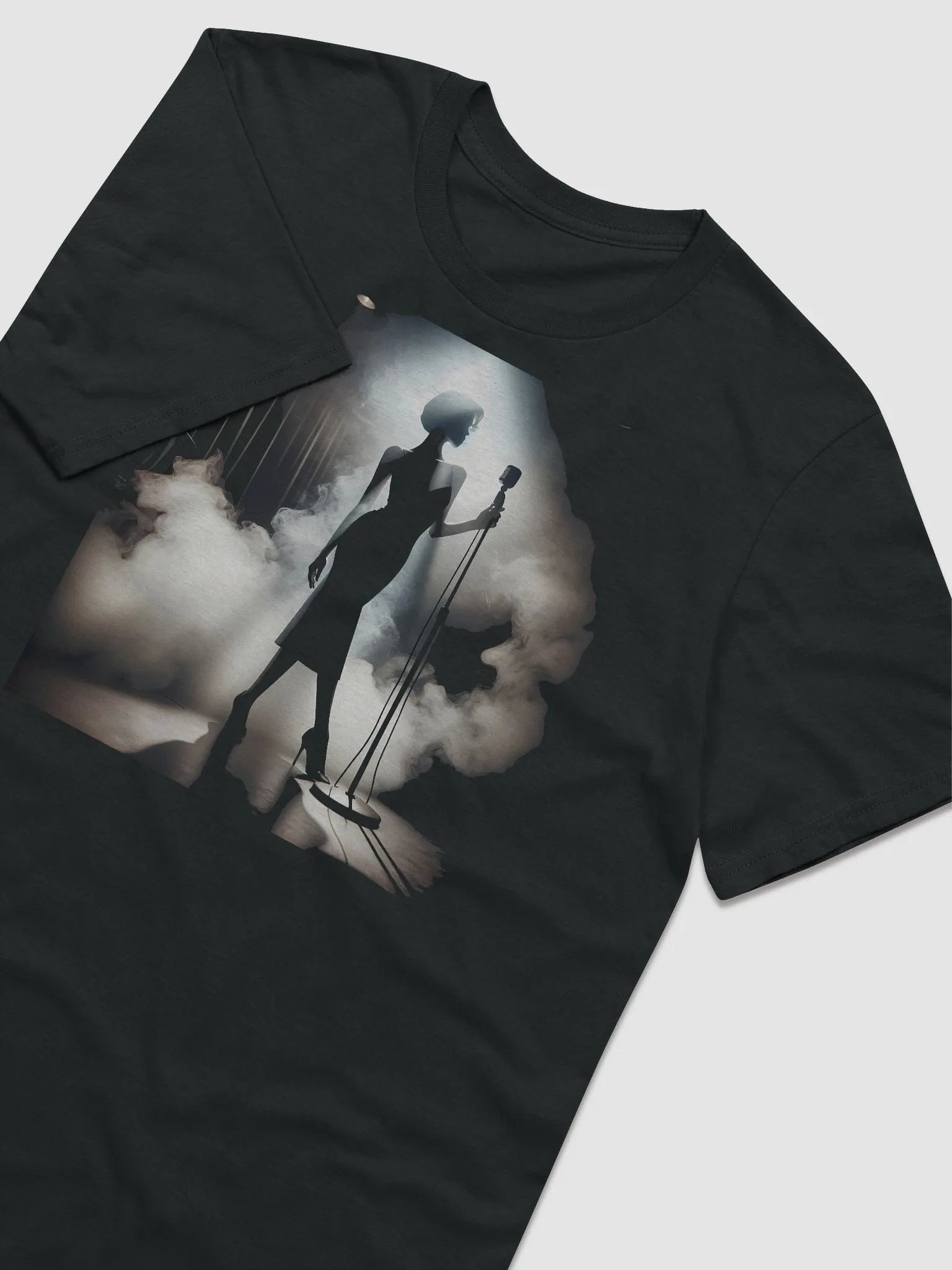 Sultry Jazz Singer Spotlight (Front Print Womens Tee) product image (3)