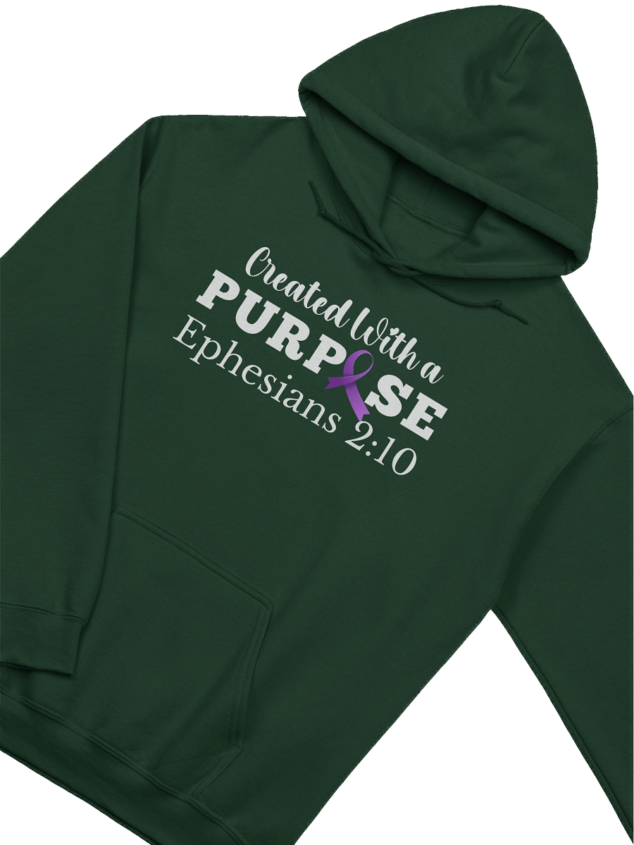 Created With A Purpose : Gildan Hoodie | Christian Faith | Alzheimer and Brain Disorder Awareness | Gift To Mom, Dad, Child With Brain Disease product image (14)