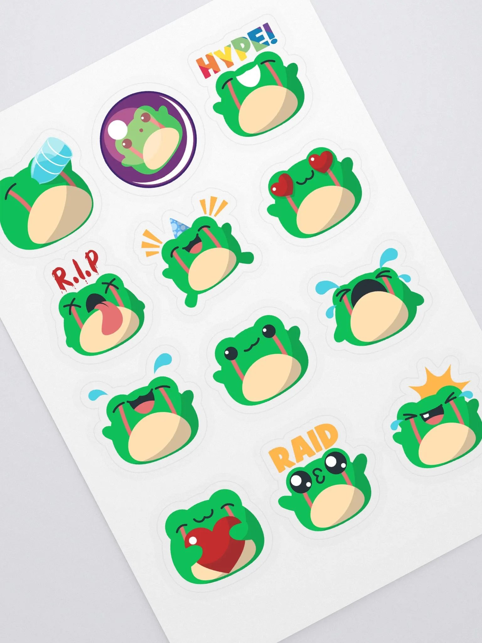 Frog Army Emote Sticker Sheet product image (1)