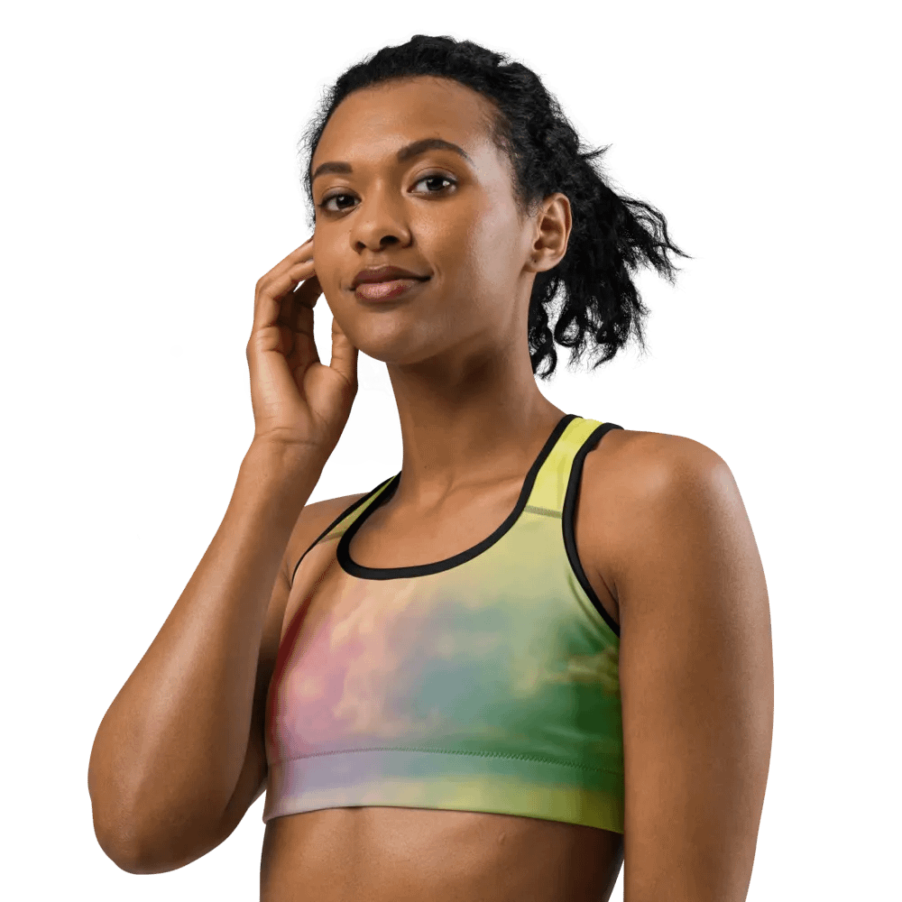 Blur cloud rainbow Design Sports Bra - V12 product image (7)