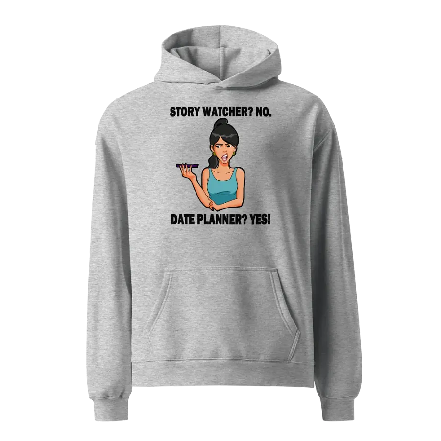 Story Watcher vs. Date Planner - premium, oversized hoodie product image (2)