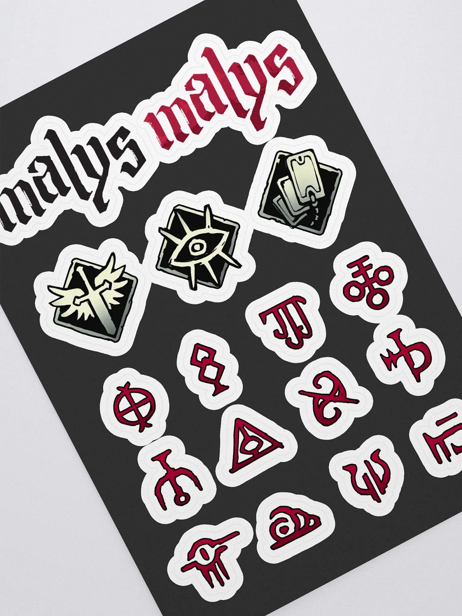 Malys Logo and Rune Sticker Sheet product image (1)