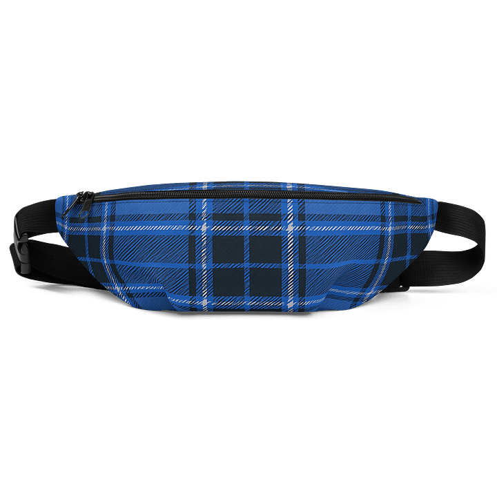 Blue Plaid Fanny Pack (Waist Bag) product image (1)