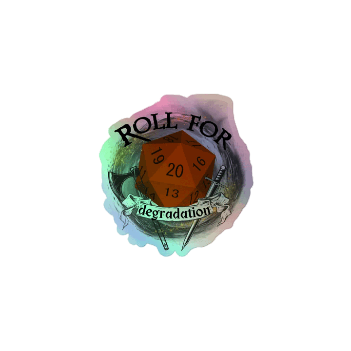 Roll for Degradation hologram sticker product image (1)