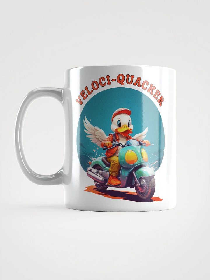 Novelty Graphic | White Coffee Mug | Veloci-Quacker product image (1)
