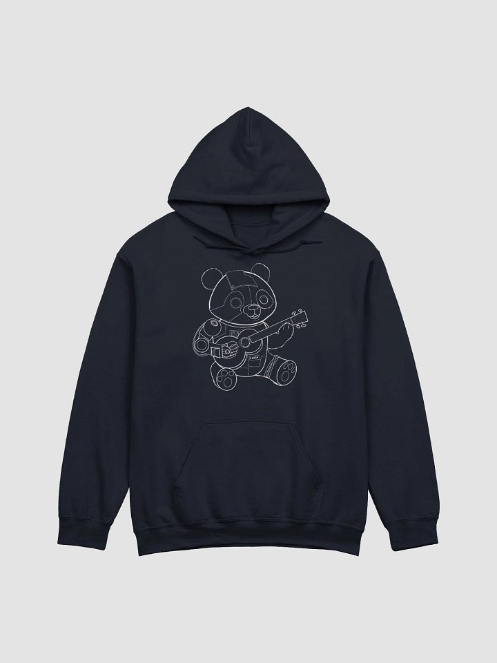Cyborg Panda w/Ukulele Outline Hoodie product image (2)