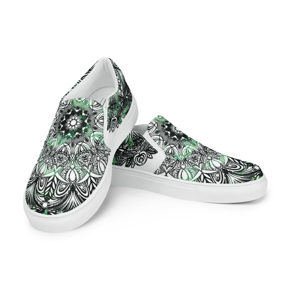 Verdant Oasis Men's Slip-On Canvas Shoes product image (2)