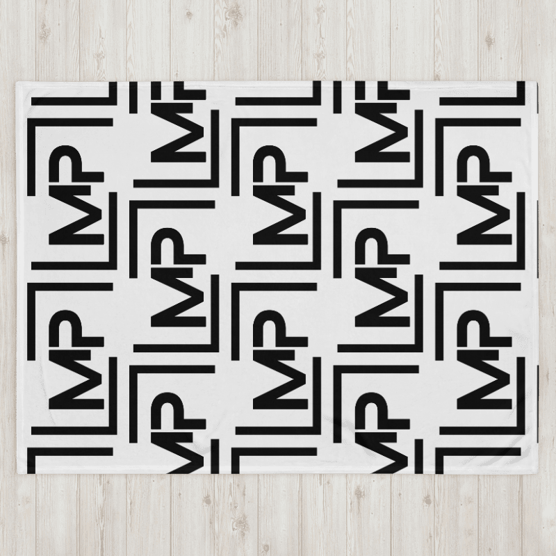 MP Stamp BLK Logo Patterned Throw Blanket product image (2)