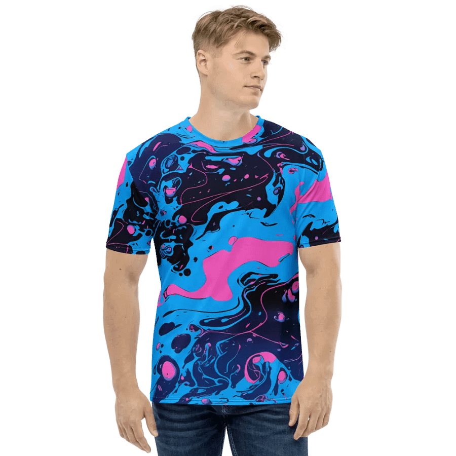 Vibrant Marbled Men's T-Shirt product image (3)