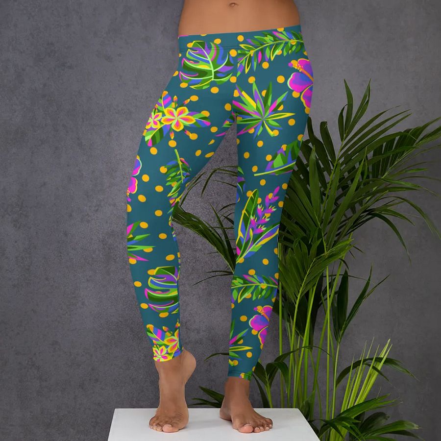 Green All-Over Print Leggings product image (6)