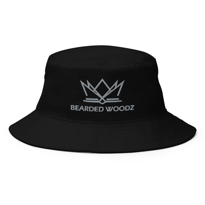 Bearded Woodz Black Bucket Hat (Grey Embroidery) product image (1)