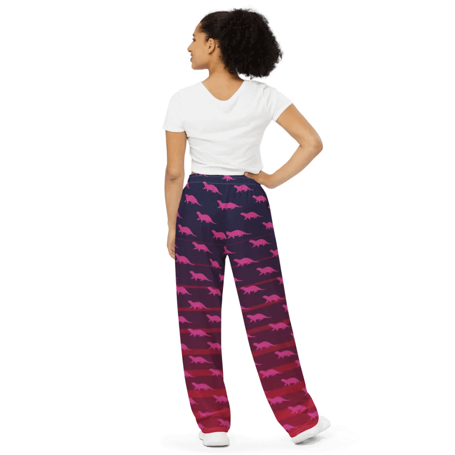 Otters on the Horizon Unisex Wide-Leg Pants product image (3)
