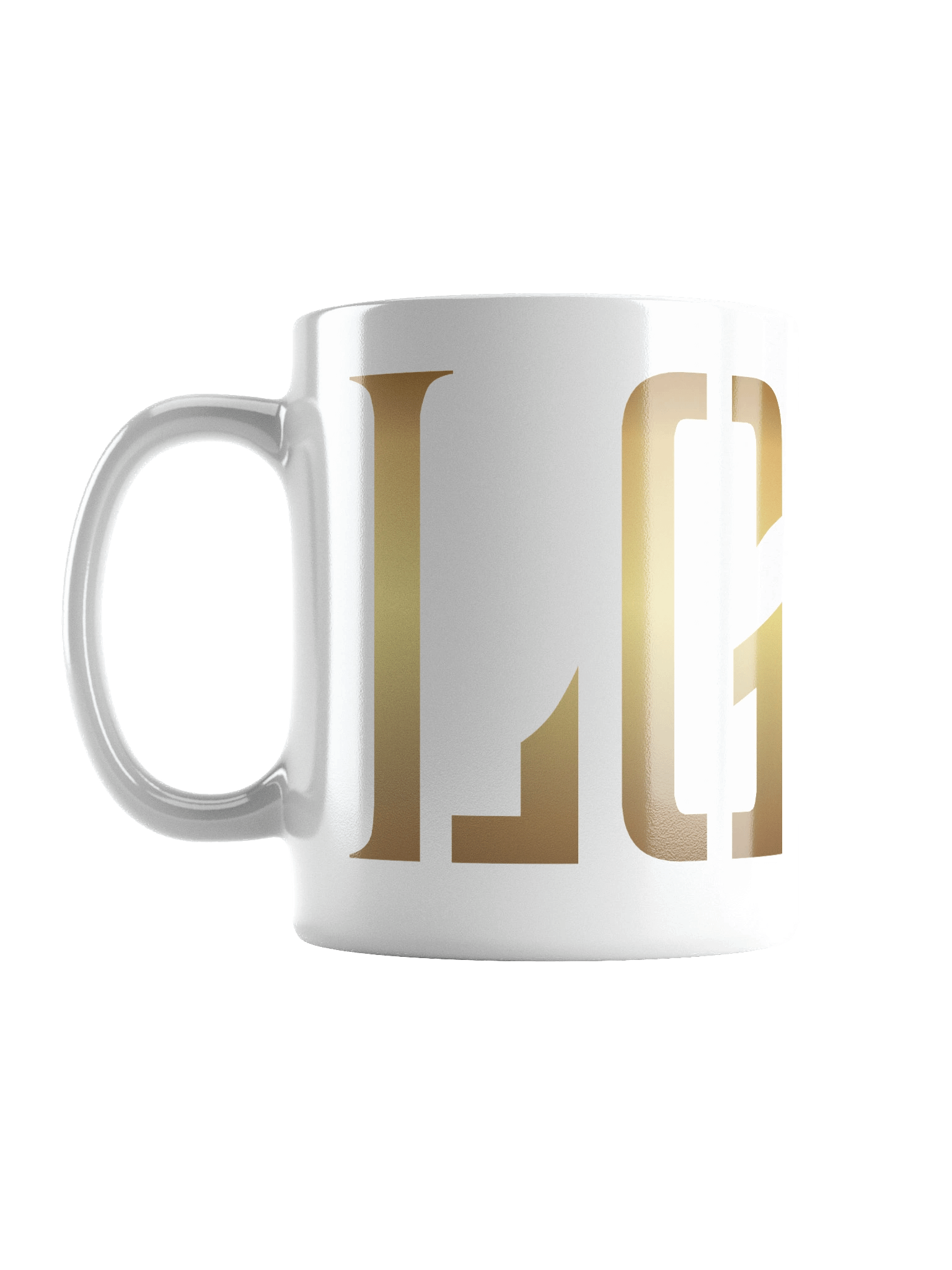 Golden Initials White Glossy Mug product image (2)