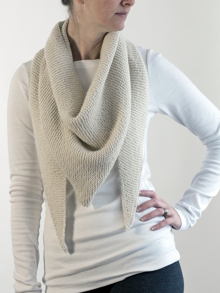 Triangle Shawl Knitting Pattern - Grab 'N Go product image (1)