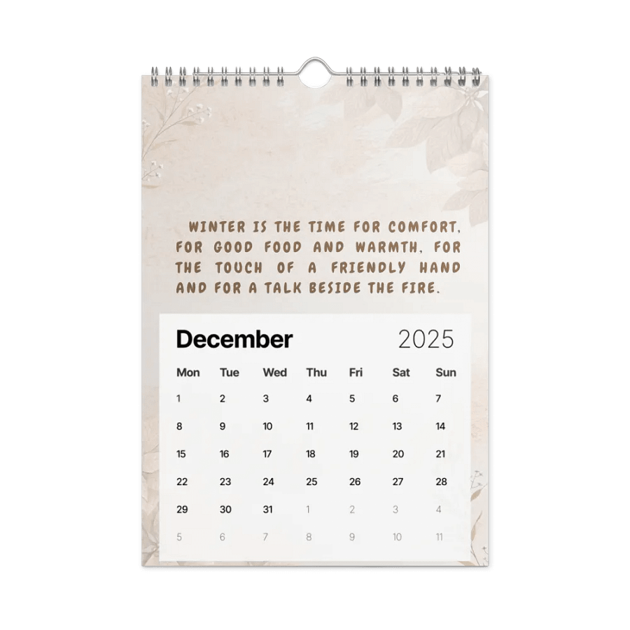 FLORAL INSPIRATIONAL QUOTES WALL CALENDAR 2025 product image (4)