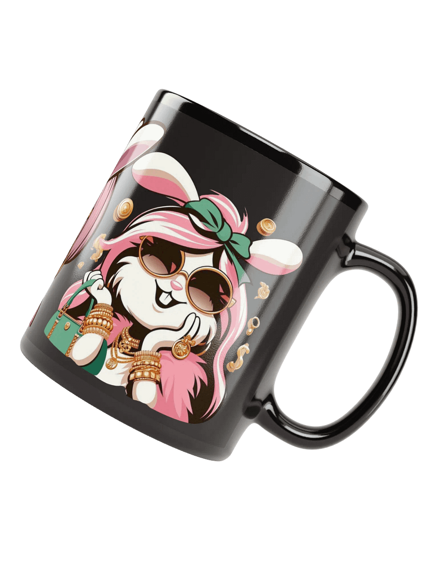 Glamorous Rabbit Trio Black Glossy Mug product image (8)
