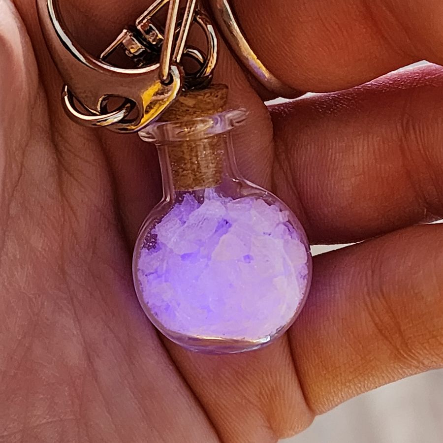 Glowing (Protection) Salt in a Mini Potion Bottle - Keychain / Bag Charm ~ Made in AVL product image (4)