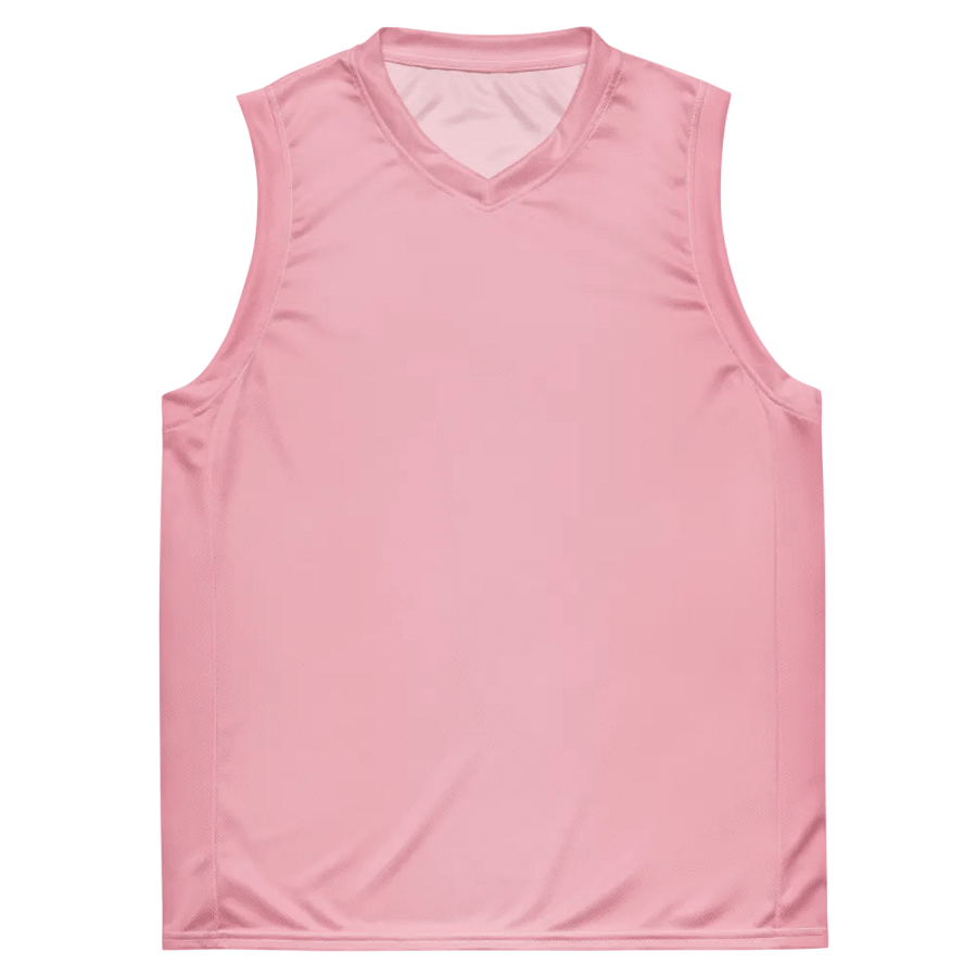 Plain Color Pink Basketball Jersey product image (1)