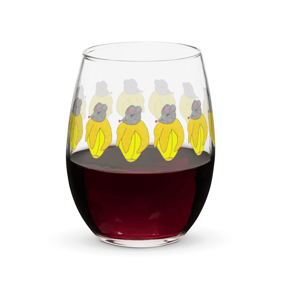 Banana mouse Stemless Wine Glass product image (7)