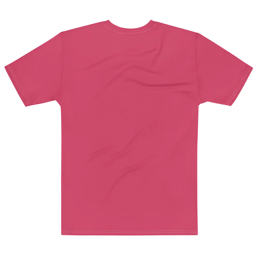 Plain Ruby Red True Summer Men's Crewneck Polyester Heavyweight Premium T-Shirt by Treasure Pie product image (7)
