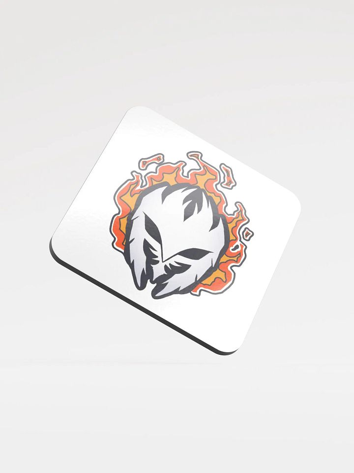 Mask Icon v2 (White) Coaster (White) product image (2)