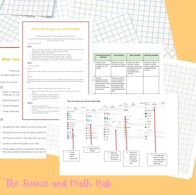Social Media Statistics Common Assessment Task product image (1)