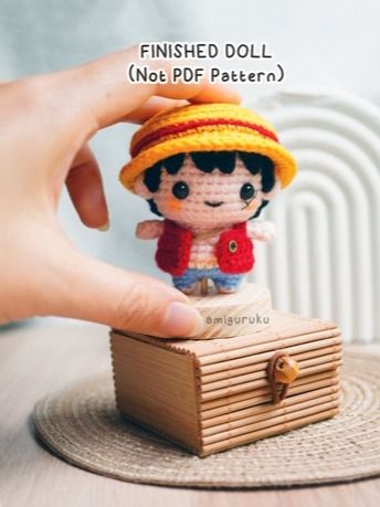 Straw Hat Pirate Boy - Finished Doll product image (1)