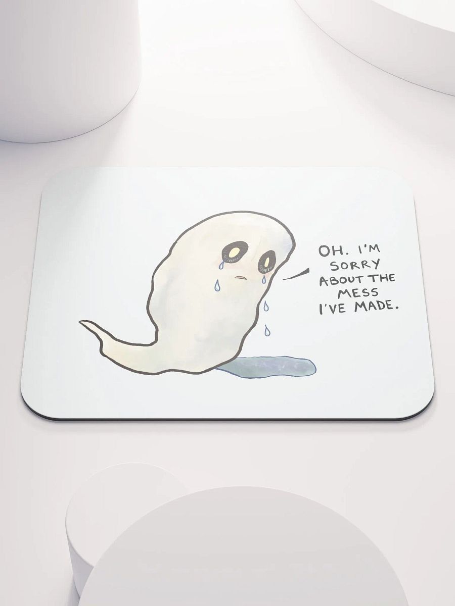 apologetic ghost mouse pad product image (1)