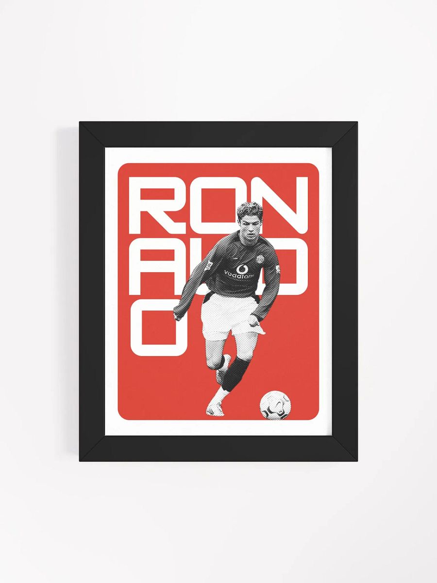 Cristiano Ronaldo BW Manchester United Name Art Framed Print product image (3)