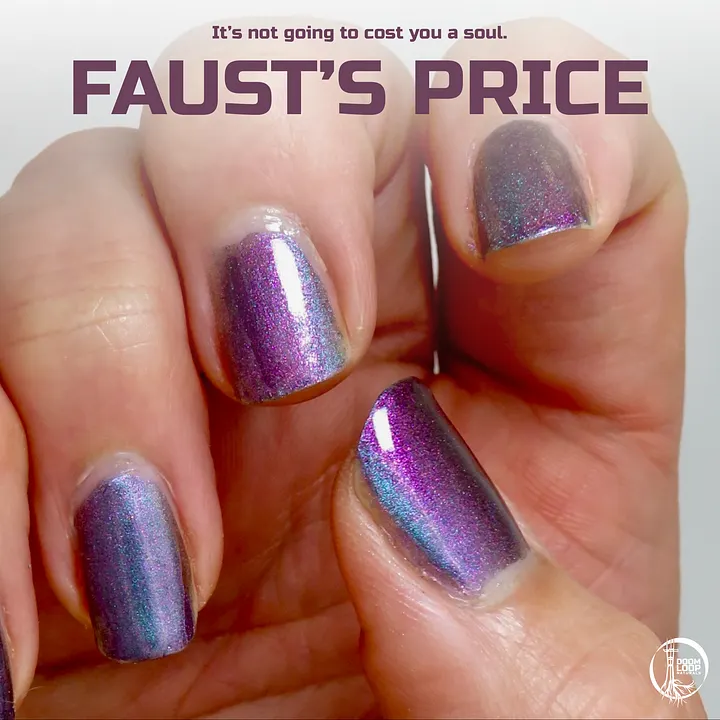 FAUST'S PRICE - Deep Purple and Blue Magnetic Nail Polish product image (1)