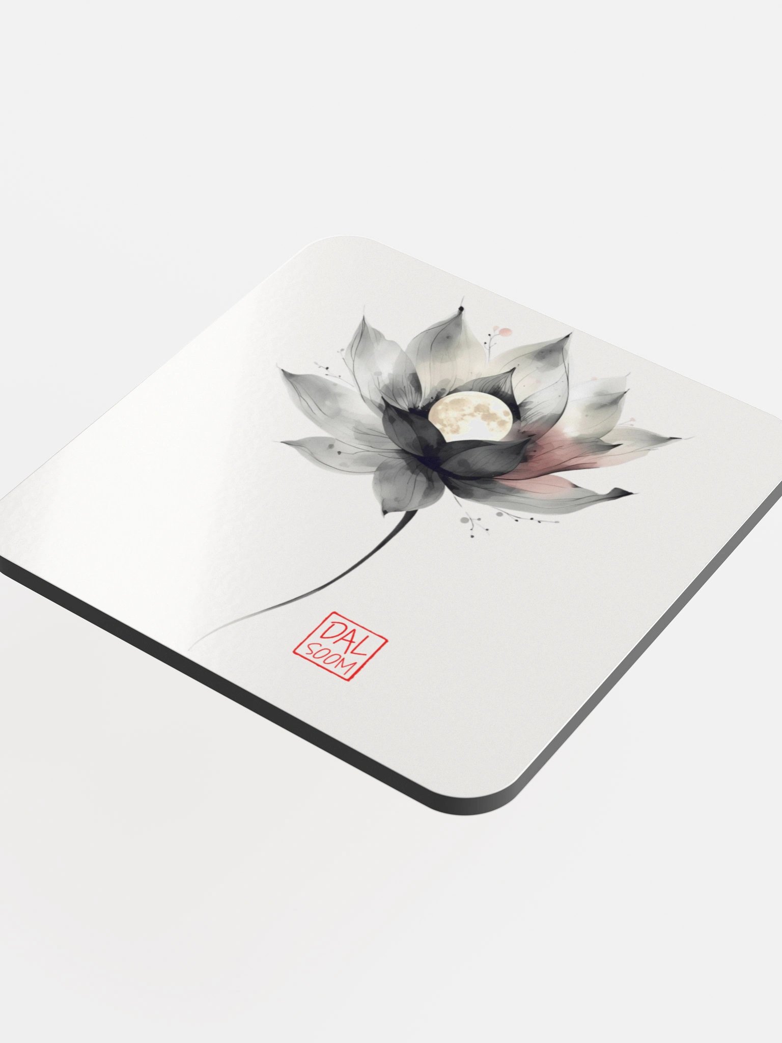 Moonlit Lotus Glossed Coaster product image (1)