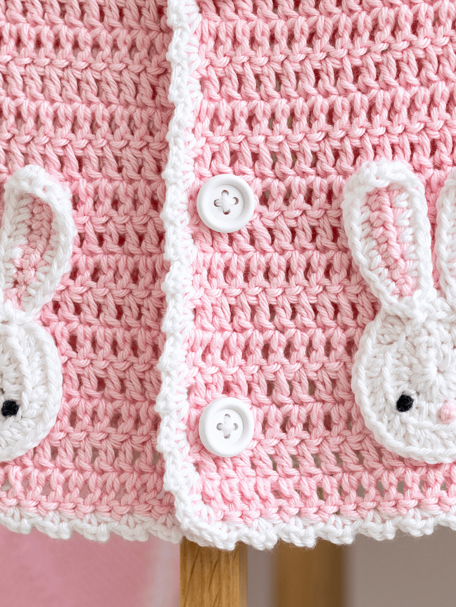 Crochet Pattern: Bunny Baby Hoodie product image (8)