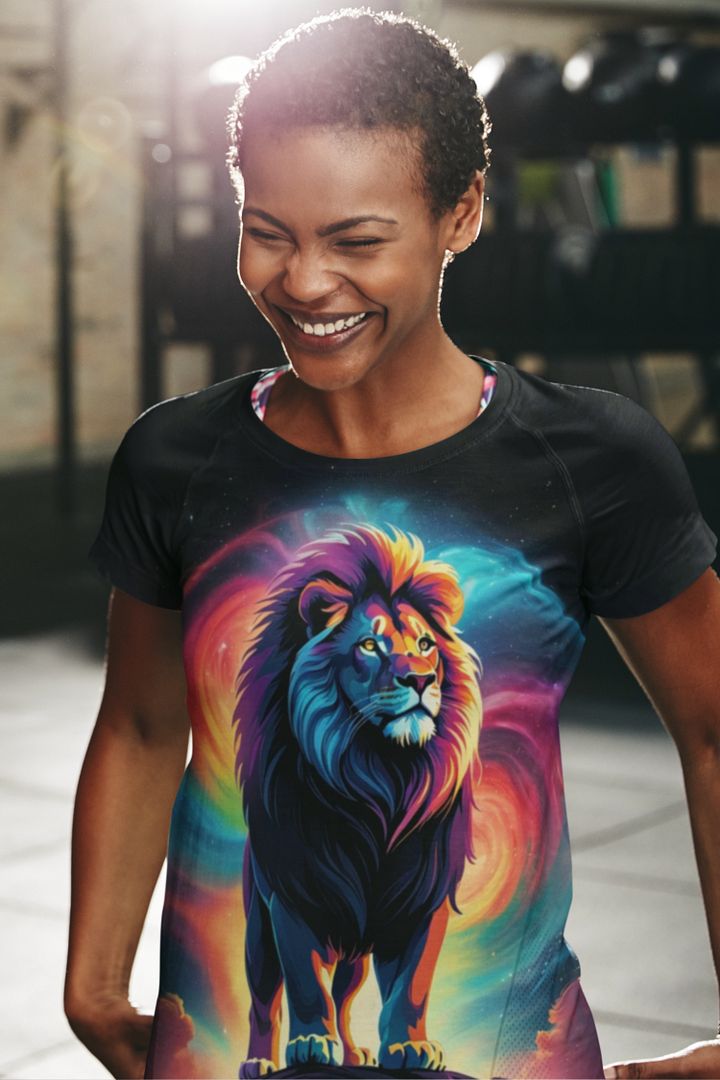 Lion Colorful All Over Print T-shirt product image (1)