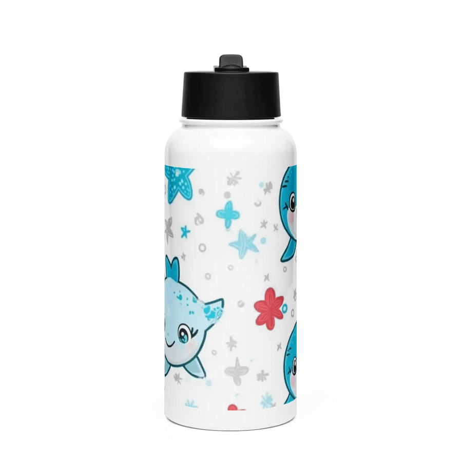 Whimsical Baby Shark Stainless Steel Water Bottle product image (1)