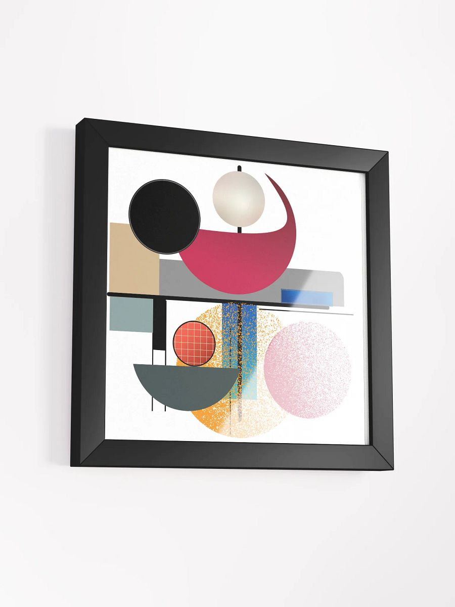 Symmetry in Color: Framed Geometric Abstract Poster product image (5)