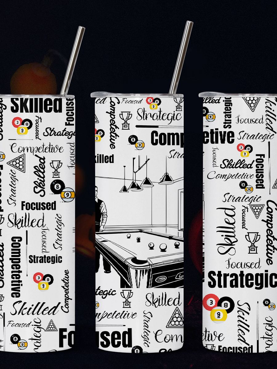 20 oz Billiard Player Affirmation Word Art Tumbler product image (4)