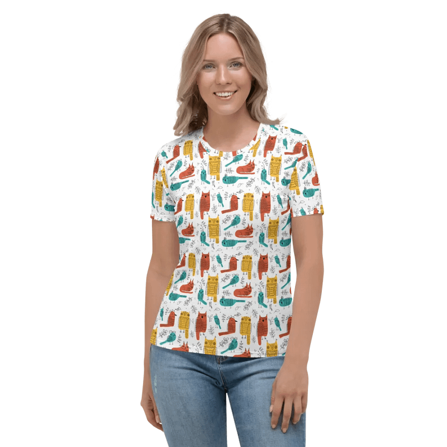 Vibrant Owl Delight: Perfect T-Shirt for Owl Lovers product image (3)